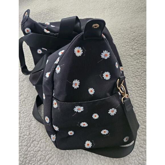 Alice+Olivia Black Duffle Bag Daisy Print - Picture 7 of 12